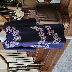 Eliza J Navy Embroidered Dress Size 8